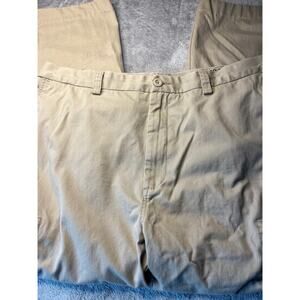 Roundtree & Yorke Mens Brown Flat Front Cotton Cargo Pants‎ 40x36